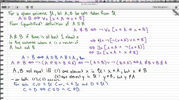 Discrete Math 1 - Tutorial 50 - Sets and Subsets, "Not" Subsets