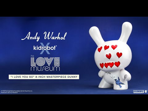 Kidrobot Releases Andy Warhol 8" Masterpiece "I Love You So" Dunny - Love Museum Exclusive
