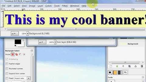 GIMIP Video Tutorial -- Quick Header Banner Images
