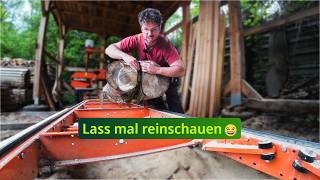 Habe ich noch nie bei einem Baum gesehen - Special Ulme auf der WoodMizer 🧐🪵