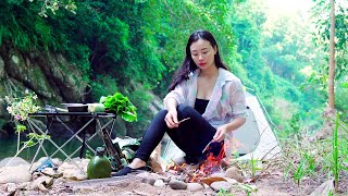 Susu Vlog- Camping with my friend in the beautiful forest [4K]
