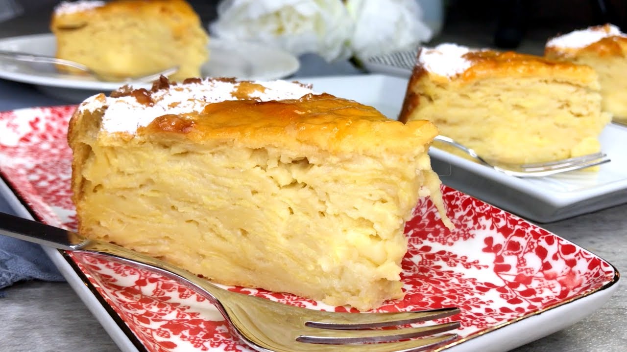 Больше яблок, чем теста! Супер сливочный вкусный яблочный пирог! Рецепт # 36