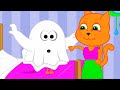 Família de Gatos - Fantasia De Fantasma Desenho Infantil em Português