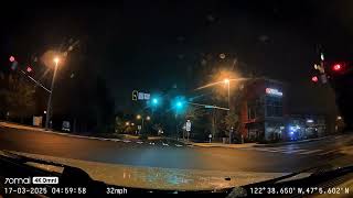 Dupont Wa morning drive to work caught on dashcam.