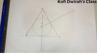 How to construct a circle that inscribed a triangle.