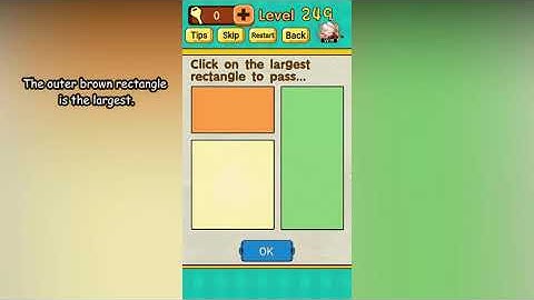 Mr Brain Level 249 Click on the largest rectangle to pass…