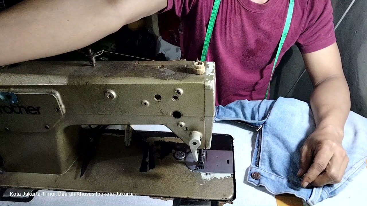 Cara Mengganti Resleting Celana Jeans yang rusak || make-up sewing