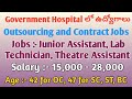 Jobs in Government Hospital | Lab Technician | Junior Assistant | Theatre Assistant Jobs