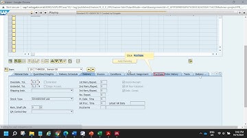 Unit 5 Exercise 17 Task 2 Non Valuated Goods Receipt and Invoice Entry 5  Display the purchase order