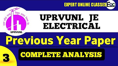 UPRVUNL JE ELECTRICAL | Uprvunl je Previous year Paper | Important Questions for Uprvunl je #Part_3