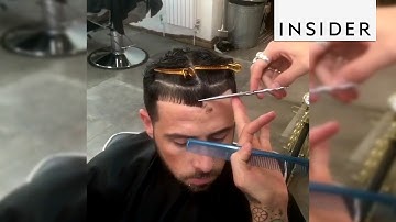 Creative hairdresser shows artistic side in hair