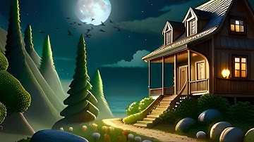 Beautiful Night in Bird Fly Animation With Music | Free Video Background Loop | Non-Copy Right Video