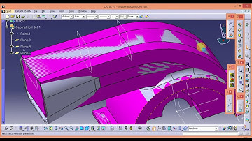 Remastering a part using CATIA V5 Sketcher, Part Design Generative shape Design, Using Multisection.