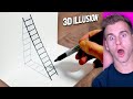 3D Drawing ILLUSIONS That Will Make You BLINK TWICE..