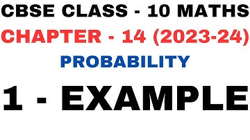 1 Example l Chapter 14 Probability l example 1 l Formulas l Class 10th Maths l NEW NCERT 2023-24
