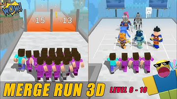 Merge Run 3D - Level 6 to 10 Gameplay (New Game for Kids)