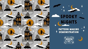 Spooky Nights | Surface Pattern Design | Pattern Timelapse | conception des motifs | パターンデザイン