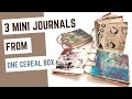 MINI JUNK JOURNALS - made from a cereal box