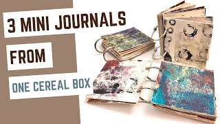 MINI JUNK JOURNALS - made from a cereal box
