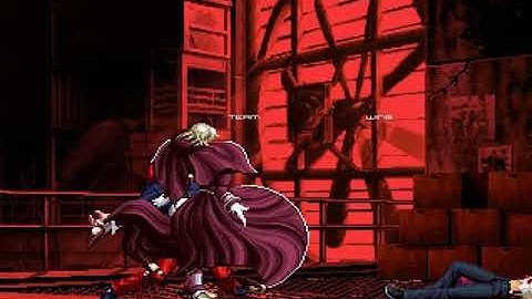 KOF EX Igniz & Orochi Iori VS Vanessa & Whip in Battle Field