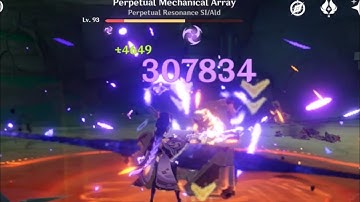 Raiden Shogun Pulverizes Perpetual Mechanical Array (300k no food buff)