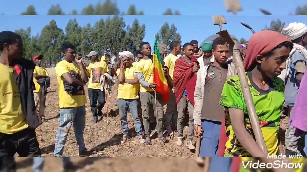 በደባርቅ ከተማ አስተዳደር የተፈጥሮ ሀብት ልማት ጥበቃ የንቅናቄ ፕሮግራም ሲካሄድ ከፊል ገጽታ።