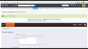 Welcome register voucher code prestashop module