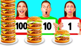 100 Layers of Food Challenge | Amazing Cooking Hacks by BaRaFun Gold Challenge