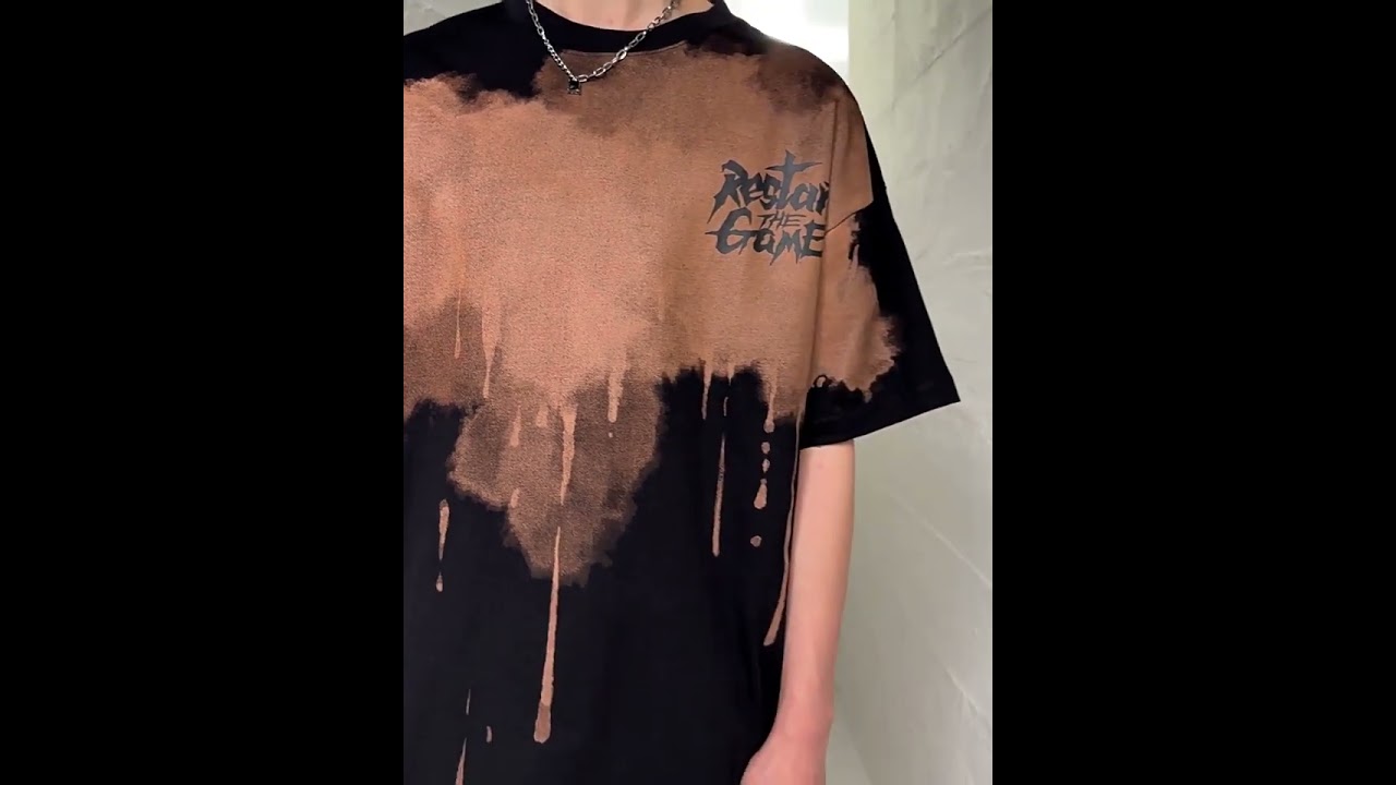 Akilex Personality men's t-shirt hand-painted ink-splash style!😎