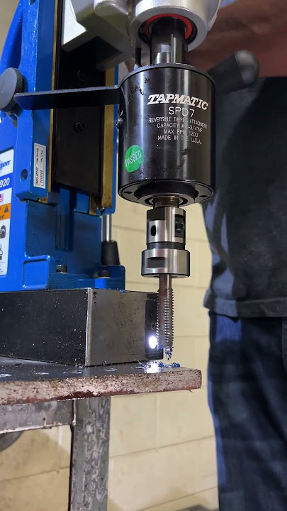 Tapping a Hole with a Mag Drill