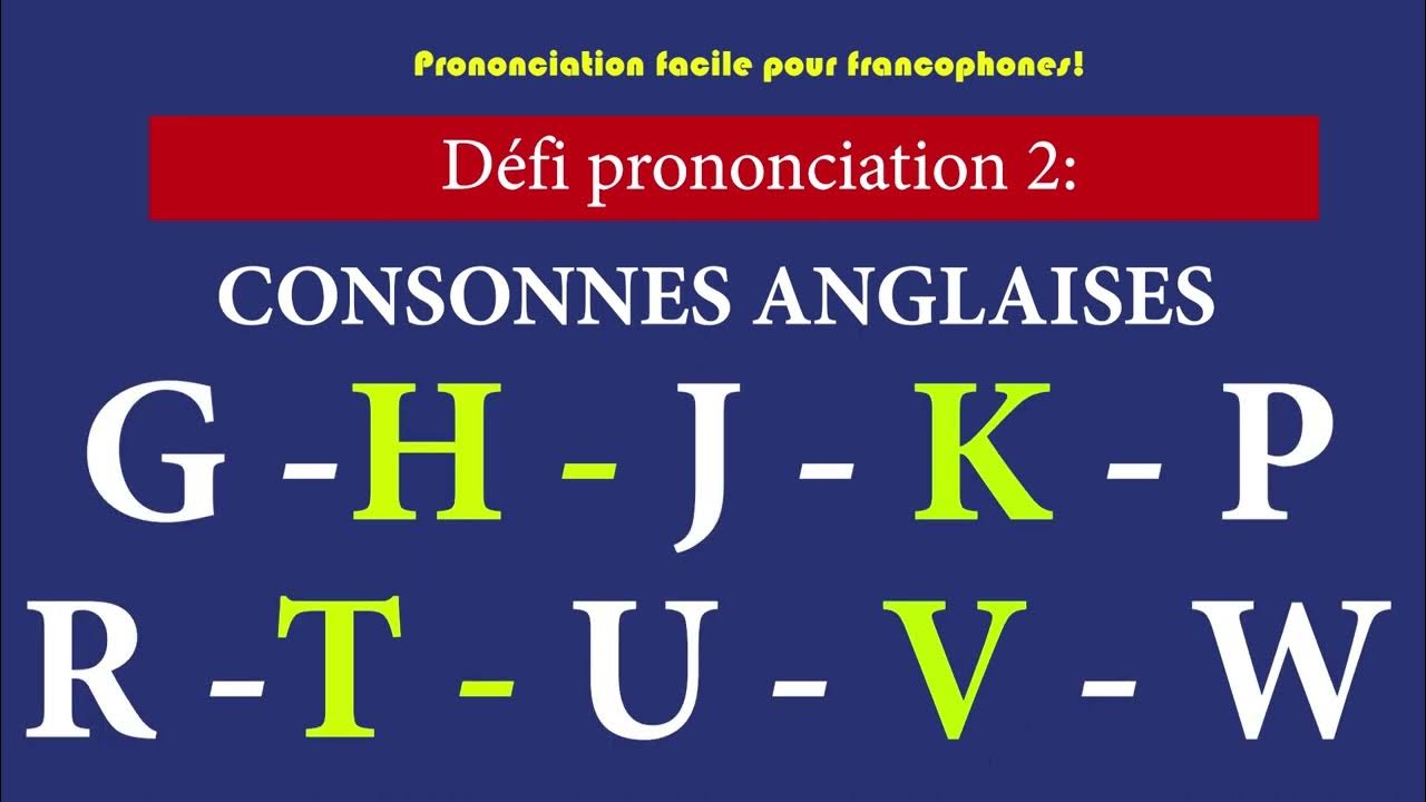 PARLEZ ANGLAIS en 21 ou 30 Jours Défi prononciation anglaise 2 Les