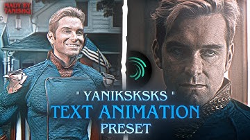AE Inspired @yaniksksks TEXT ANIMATION in Alight Motion (+PRESET)