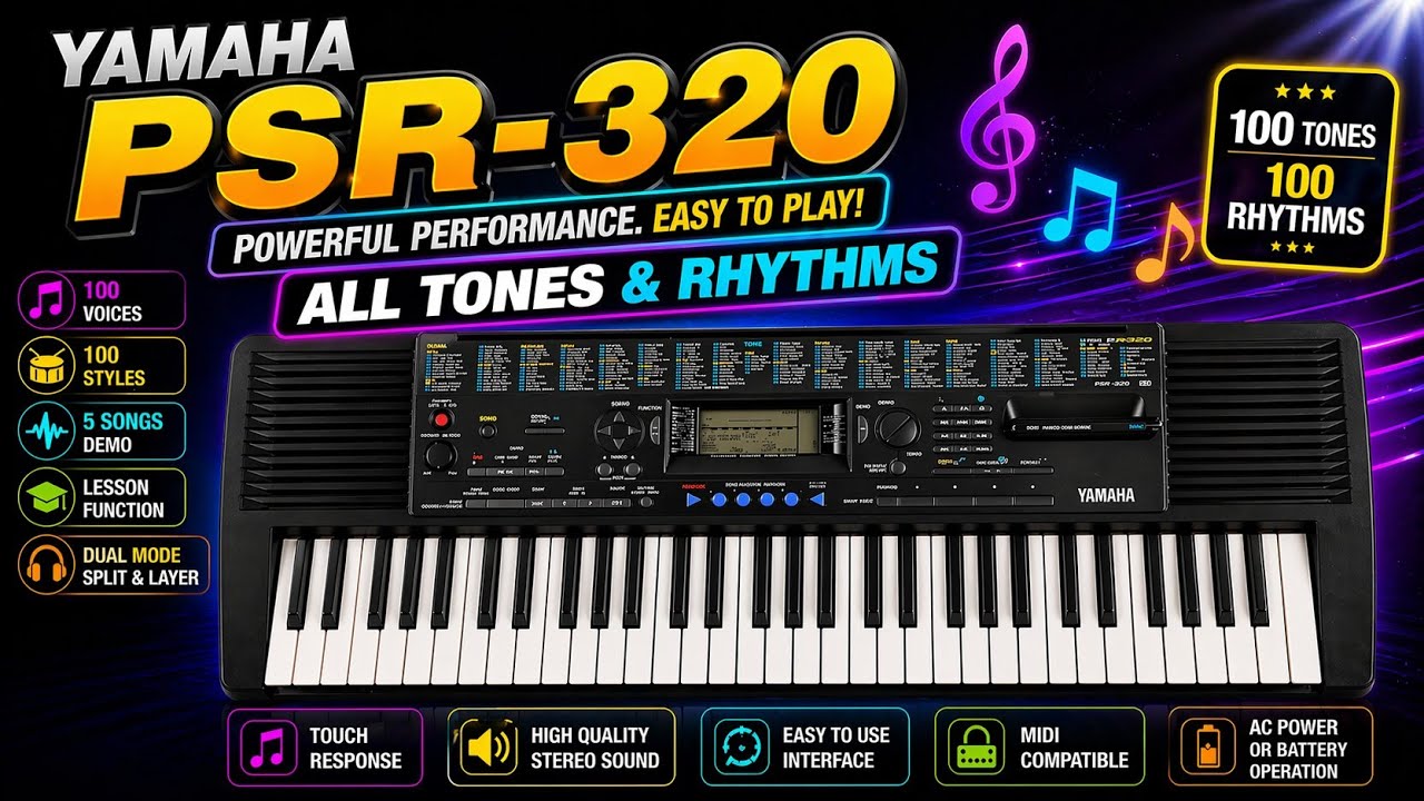 電子ピアノ　ヤマハ　PSR-320 YAMAHA（ヤマハ） Yamaha PSR-320 Keyboard キーボード -z793