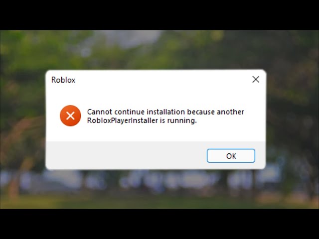 Roblox Installer Cannot continue installation because another