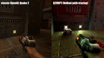 Quake 2 (Q2VKPT) ray tracing (path tracing) comparison & test
