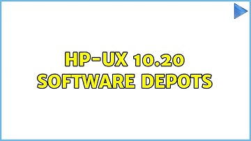 HP-UX 10.20 software depots