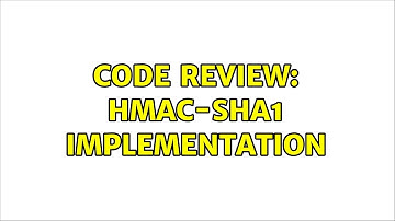 Code Review: HMAC-SHA1 implementation (2 Solutions!!)