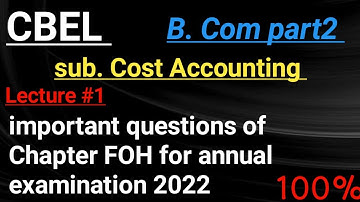 Important questions of chp#10 (FOH)Lecture #1 /B. Com part2 for annual examination 2022