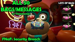 All 50 Bags/Messages in FNaF Security Breach w/ Timestamps (Clips from a Fresh 100% Collectible Run) screenshot 5