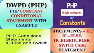 Lecture 16/DWPD/Constant/Conditional Statement/if/if..else/Switch case /by mv learning point