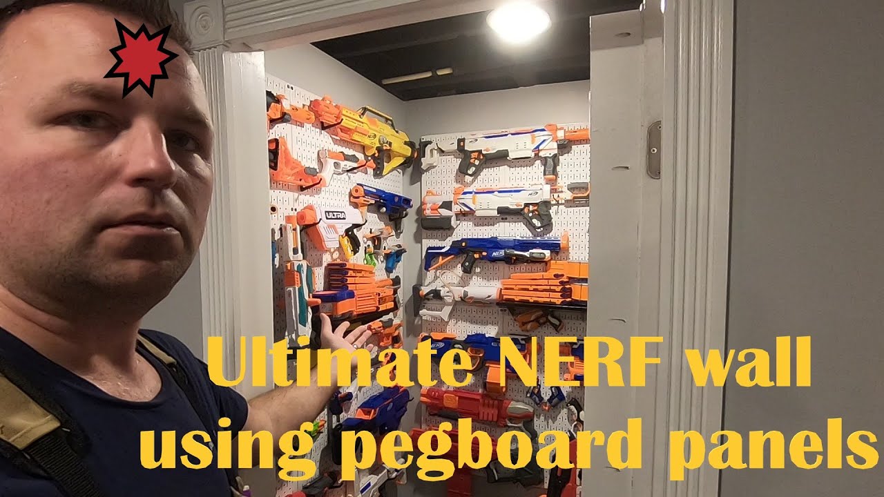 Nerf Guns on Pegboard How to Organize Your Collection for Quick Access