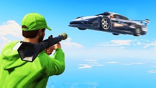 ROCKETERS vs. FLYING CARS! (GTA 5 Funny Moments)