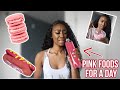 i only ate PINK FOODS for 24 HOURS (literally a mess..)