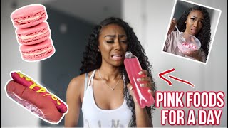 i only ate PINK FOODS for 24 HOURS (literally a mess..)