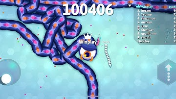 Giant Snake Circling Whole Map. New world Record? Snake.io