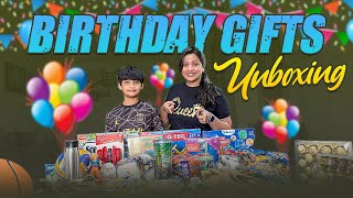 Unboxing Birthday Gifts | ఇన్ని వచ్చాయేంటి బాబు || muwingz | Vlog | Sushma Kiron