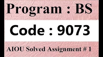 AIOU Code 9073 Solved Assignment No 1 Spring 2025 | Baloch Academy