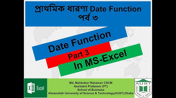 Date function in MS Excel part 3