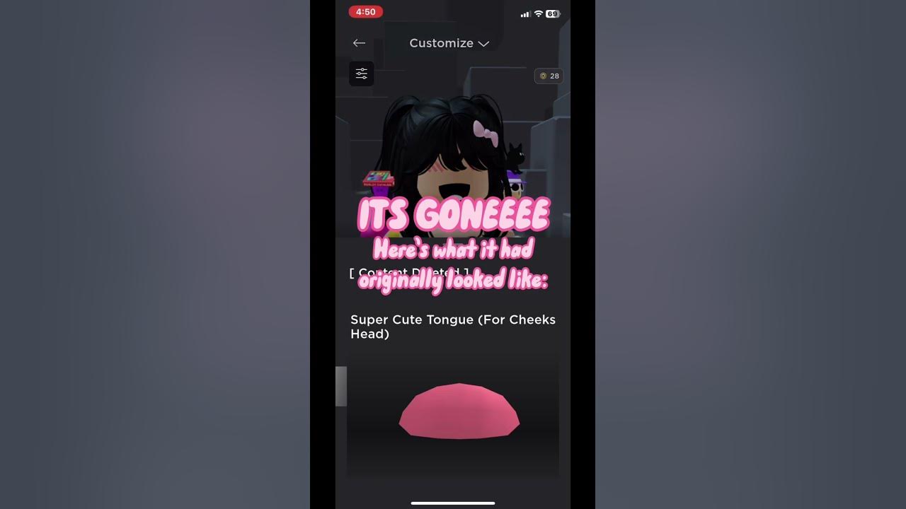 Roblox deleted the super cute tongue for fake SSHF! 😭 - YouTube