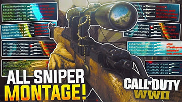 QUAD FEED with EVERY DLC Sniper in COD WW2 (WW2 DLC WEAPONS Montage)